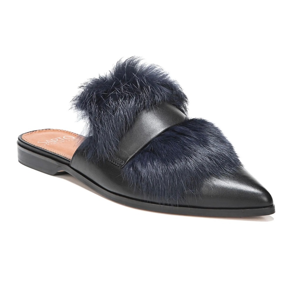 Sarto by Franco Sarto Palmer II Genuine Rabbit Fur Slide